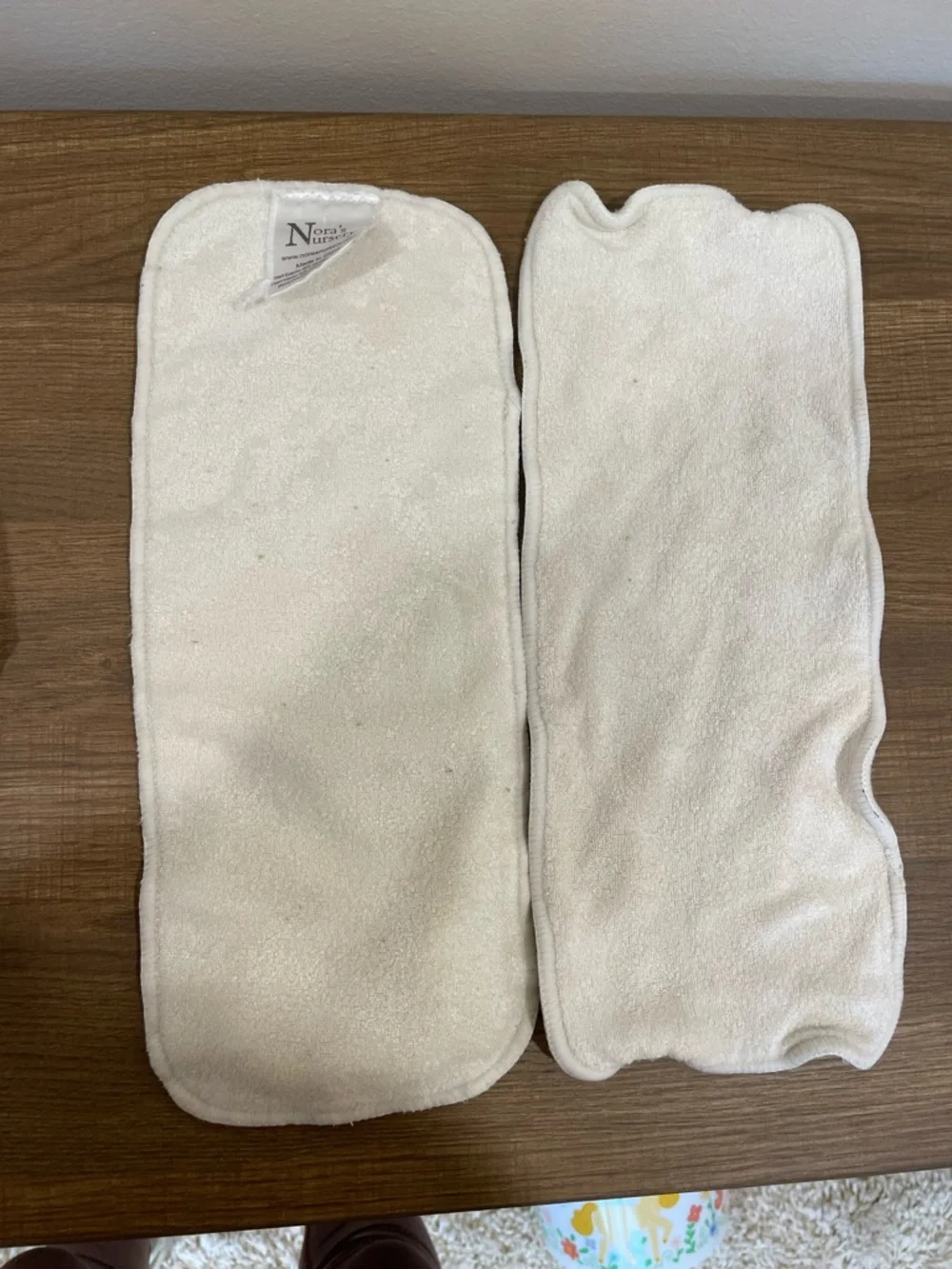 Blue Spot Reusable Nora’s Nursery cloth Diaper with White Inserts